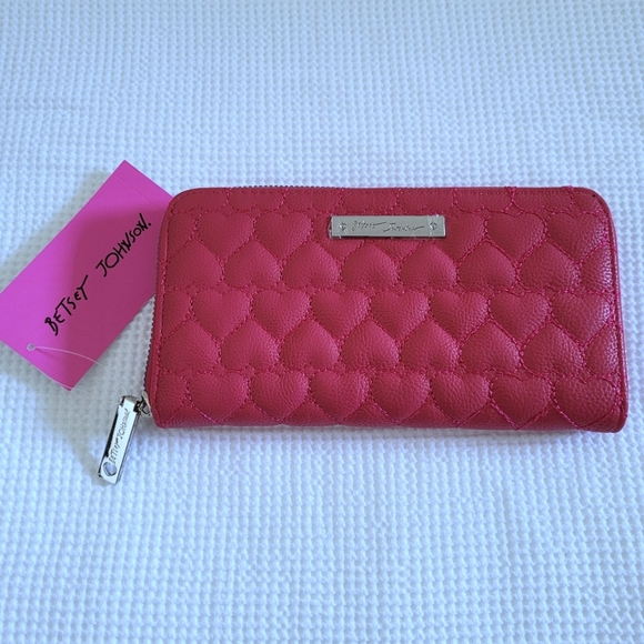 Betsey Johnson Handbags - Betsey Johnson Quilted Hearts💕 Wallet - NWT